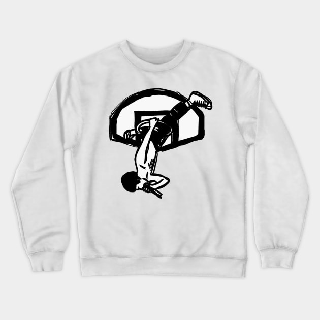 punk in the basketball hoop Crewneck Sweatshirt by Wellcome to my world